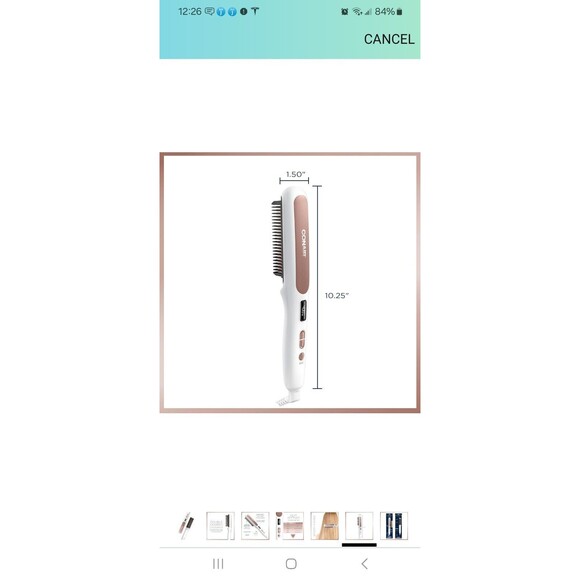 New Conair Double Ceramic Heated Straight Brush Upto 400F Antiscald Heated Plate - Picture 13 of 15